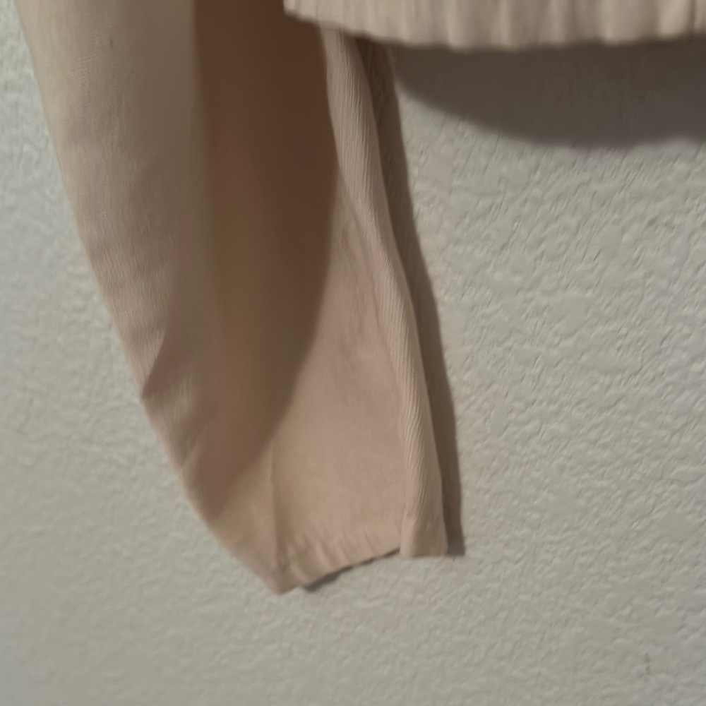 Forever 21 Tan Asymmetrical Puff Sleeve Crop Blouse - Picture 9 of 9